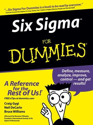 cover image of Six Sigma For Dummies